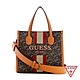 GUESS-女包-復刻經典寬揹帶手提包-咖紅 原價3590 product thumbnail 1