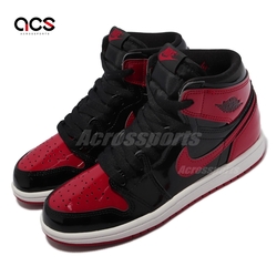 Nike Jordan 1 Retro High OG 童鞋 經典款 復刻 喬丹一代 漆皮 中童 穿搭 黑 紅 AQ2664063