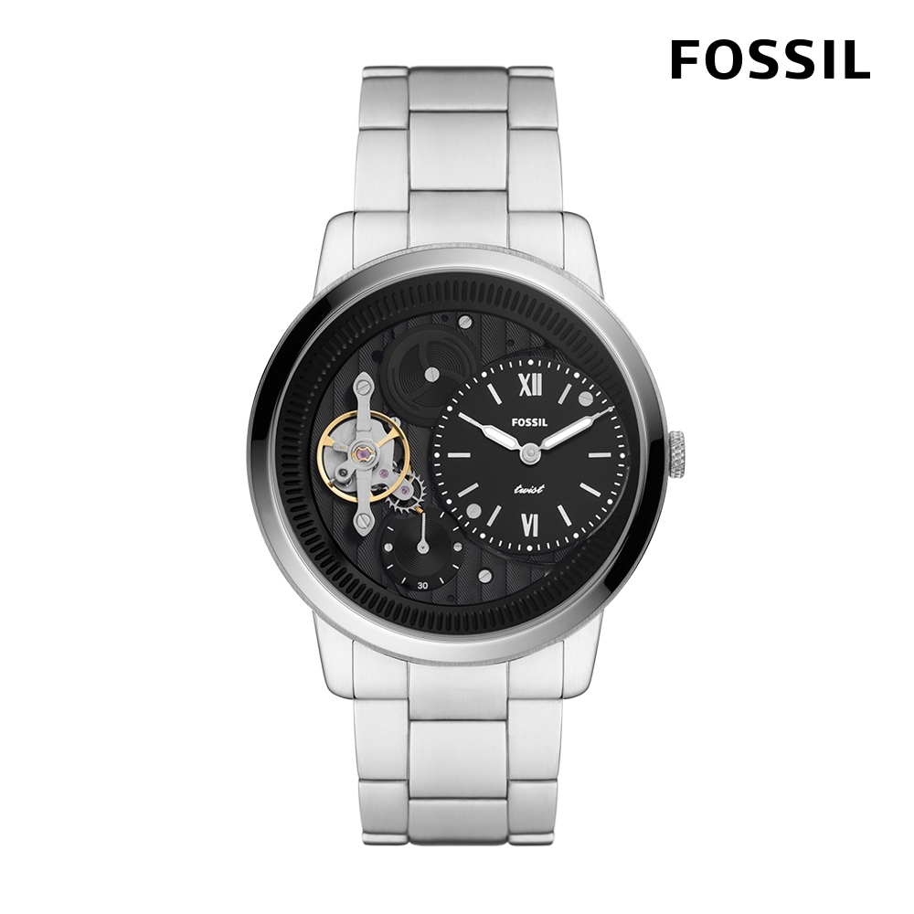 FOSSIL Neutra  菁英時尚雙機芯男錶 銀色不鏽鋼鍊帶 44MM ME1175