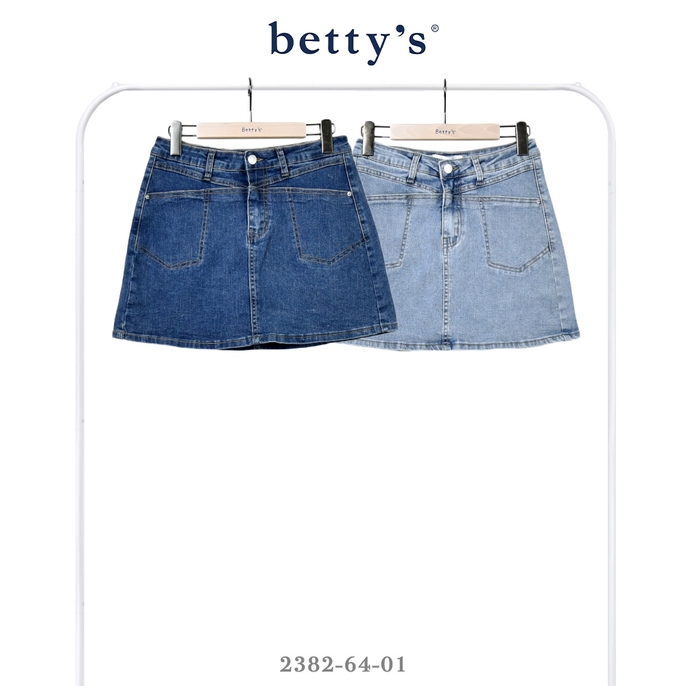 betty’s貝蒂思　 特色剪裁口袋牛仔短裙(共二色)