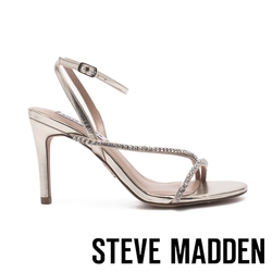 STEVE MADDEN-CHERISHED 鑽面細帶繞踝涼跟鞋-金色