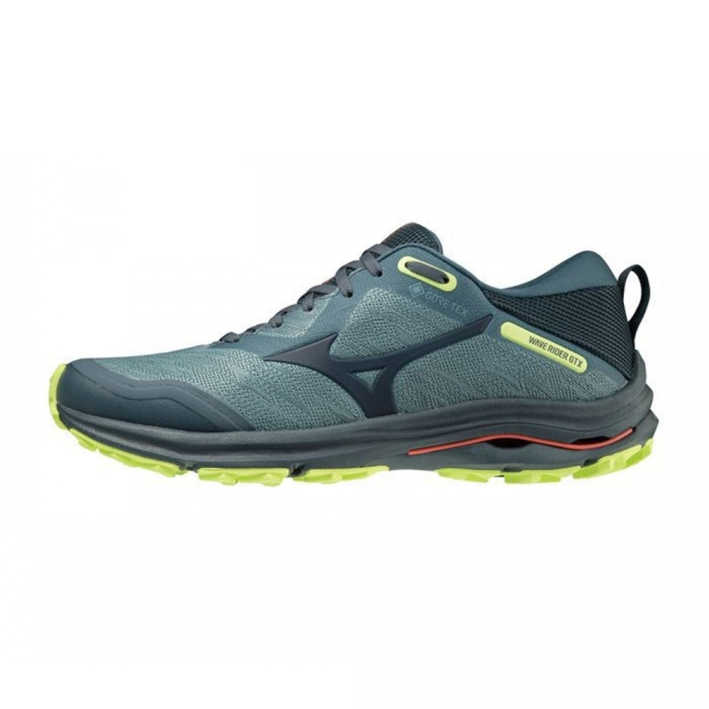 Mizuno Wave Rider GTX SW [J1GC218024] 男 慢跑鞋 運動 路跑 超寬楦 防水 綠