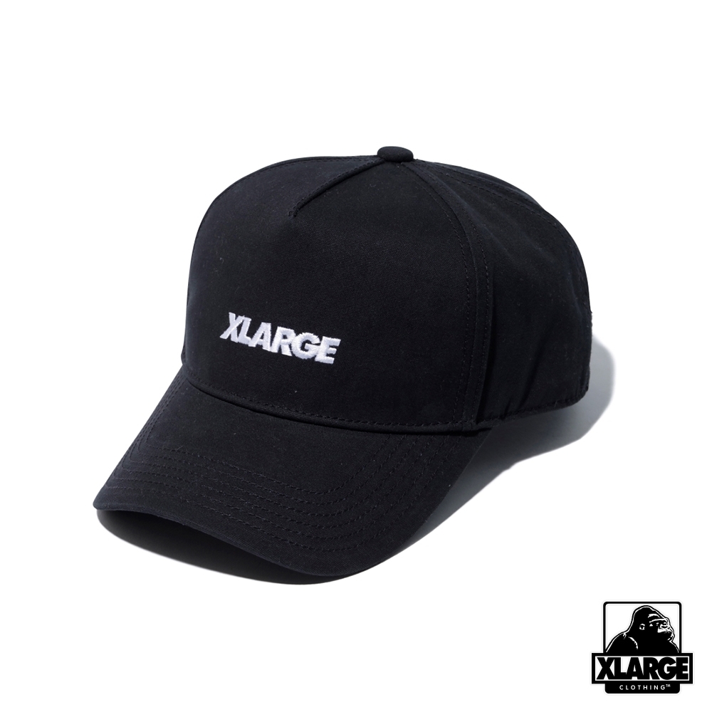 XLARGE STANDARD LOGO 5PANEL CAP經典刺繡棒球帽-黑