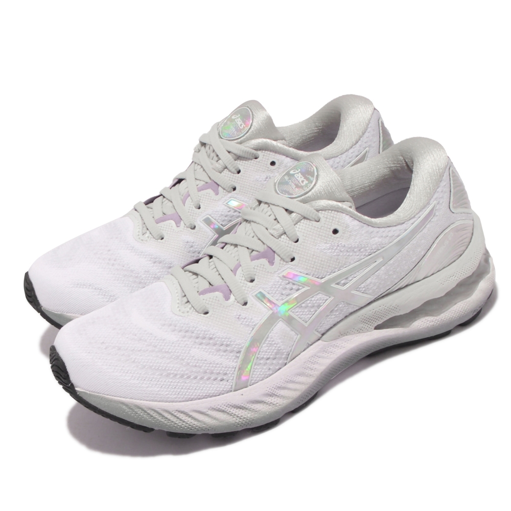 Asics 慢跑鞋 GEL Nimbus 23 高緩衝 女鞋 亞瑟士 Platinum 白金版 亞瑟膠 白 銀 1012B132020 | 慢跑鞋 |  Yahoo奇摩購物中心