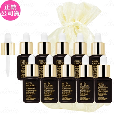 ESTEE LAUDER 雅詩蘭黛 特潤超導全方位修護露(7ml)*10(滴管版)旅行袋組(公司貨)