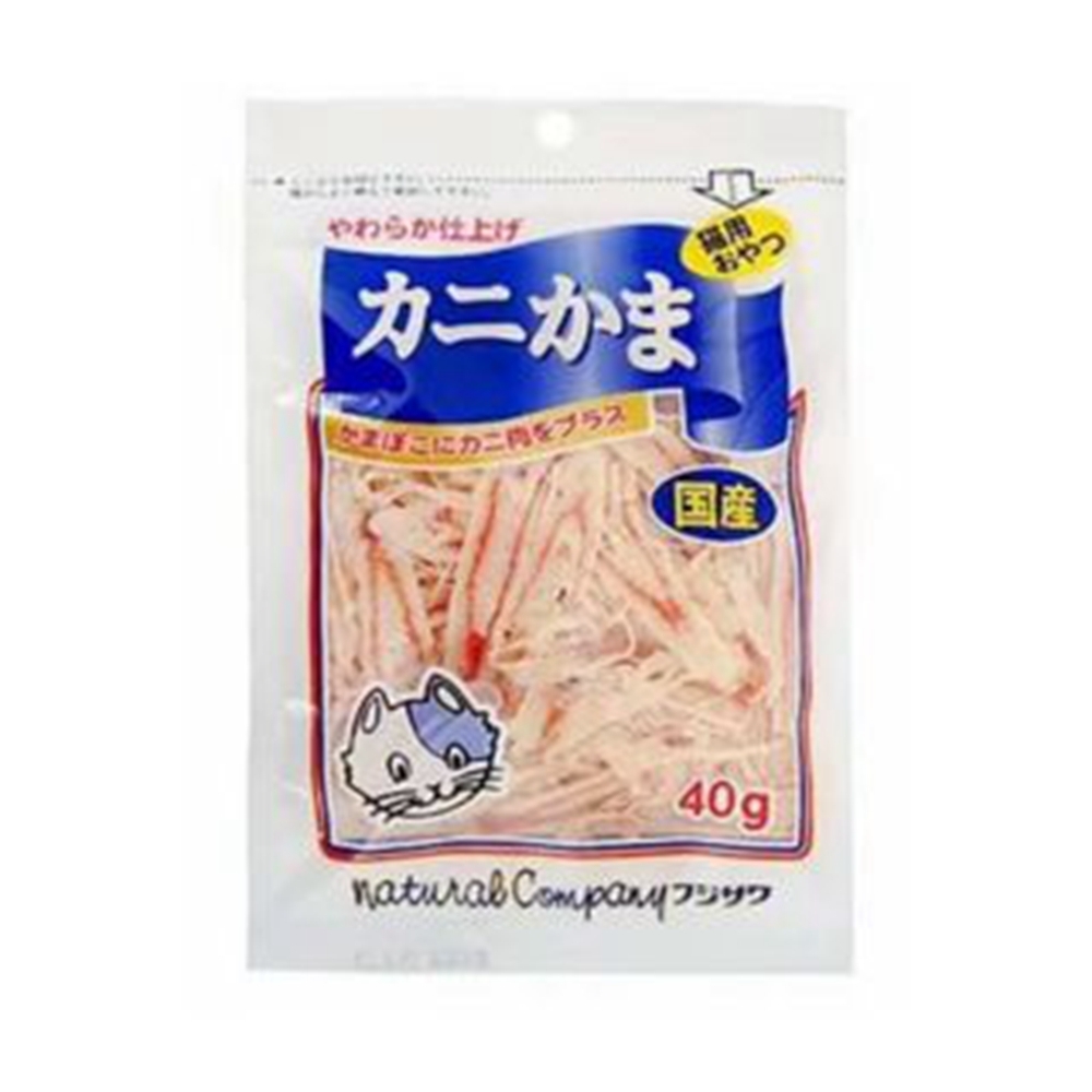 藤澤-天然蟹肉絲 40g-愛貓用 (P212258) x 3入組(購買第二件贈送寵物零食x1包)