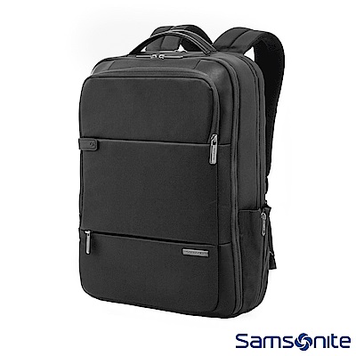 Samsonite新秀麗 Garde經典多功能夾層筆電後背包 15.6吋(黑)