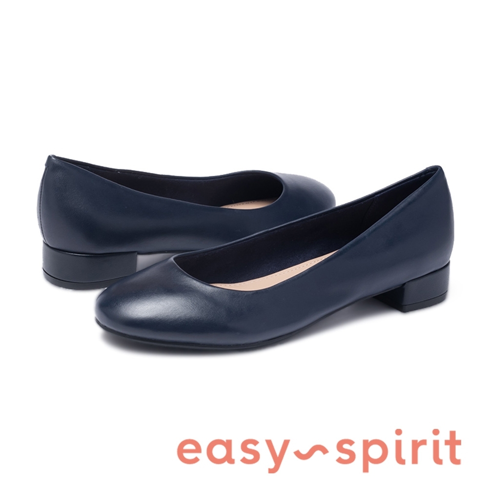 Easy Spirit - seBELL 通勤首選 舒適真皮低跟鞋 - 藍色
