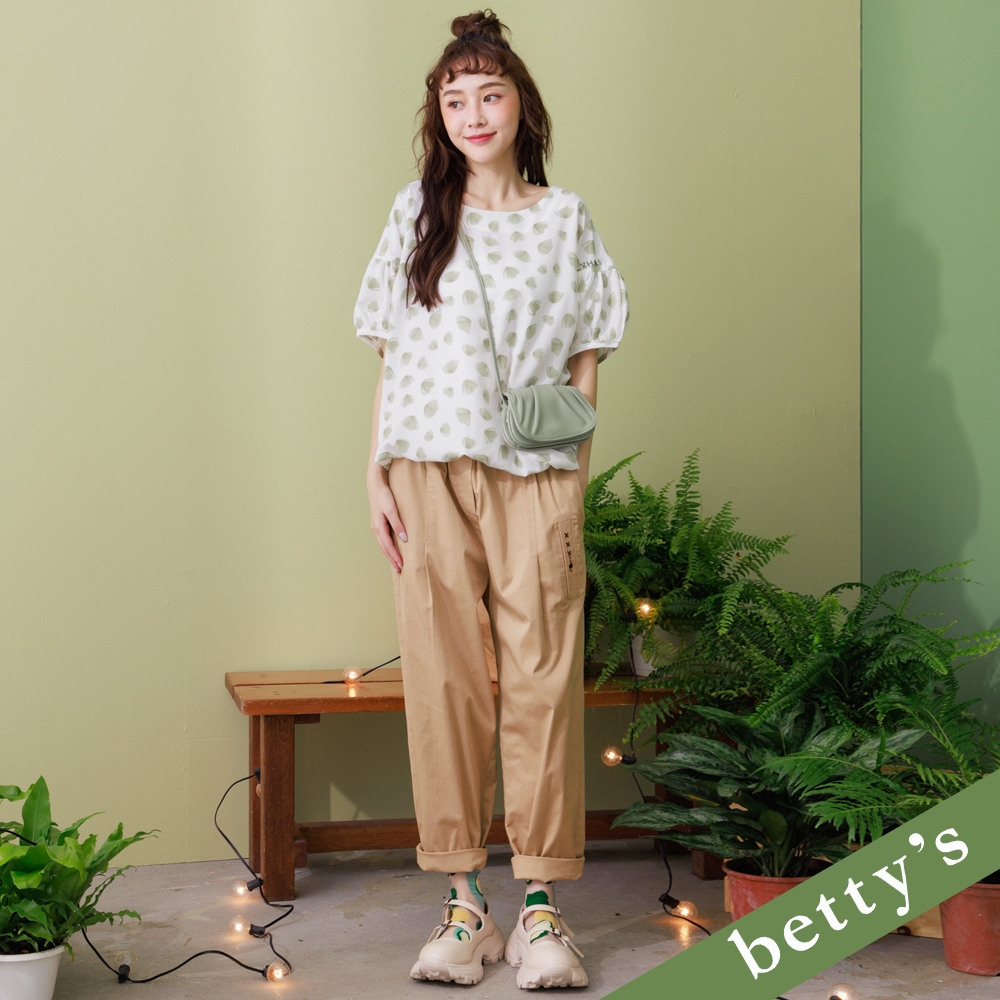 betty’s貝蒂思　鬆緊百搭直筒褲(卡其色)