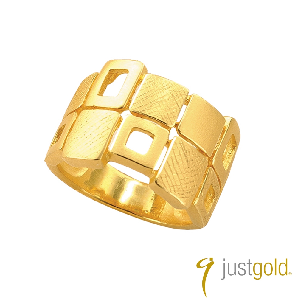 【Just Gold 鎮金店】格言 純金對戒 女戒(窄版)