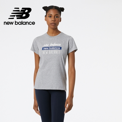 [New Balance]NB短袖上衣_女性_灰色_WT21802AG