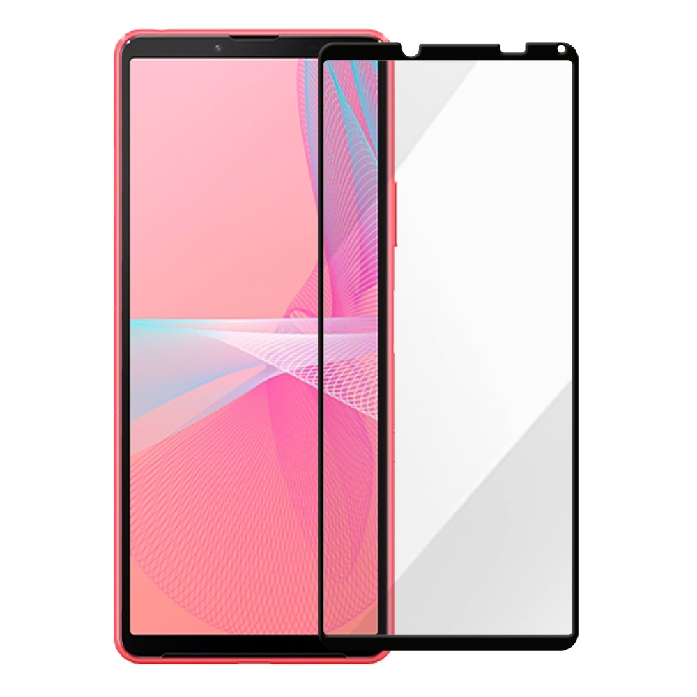 Metal-Slim Sony Xperia 10 III 全膠滿版9H鋼化玻璃貼-晶鑽黑