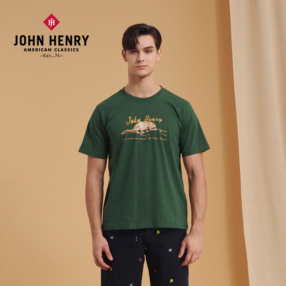 JOHN-HENRY-變色龍短袖T恤-二色