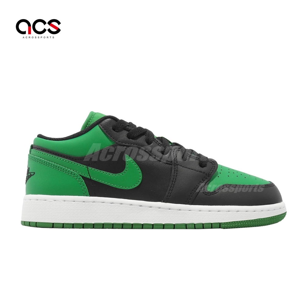 Nike 休閒鞋Air Jordan 1 Low GS 女鞋大童鞋黑綠AJ1 Lucky Green