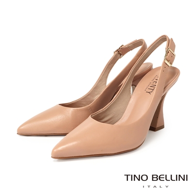 Tino Bellini 巴西進口典雅素面後繫帶高跟鞋FS3V003(裸棕)