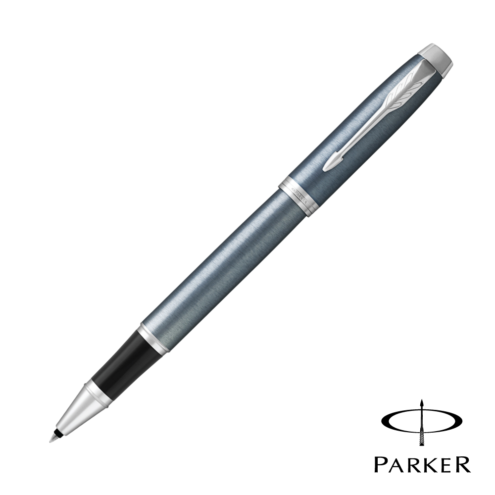 [客製刻字專區]PARKER NEW IM 灰藍白夾 鋼珠筆