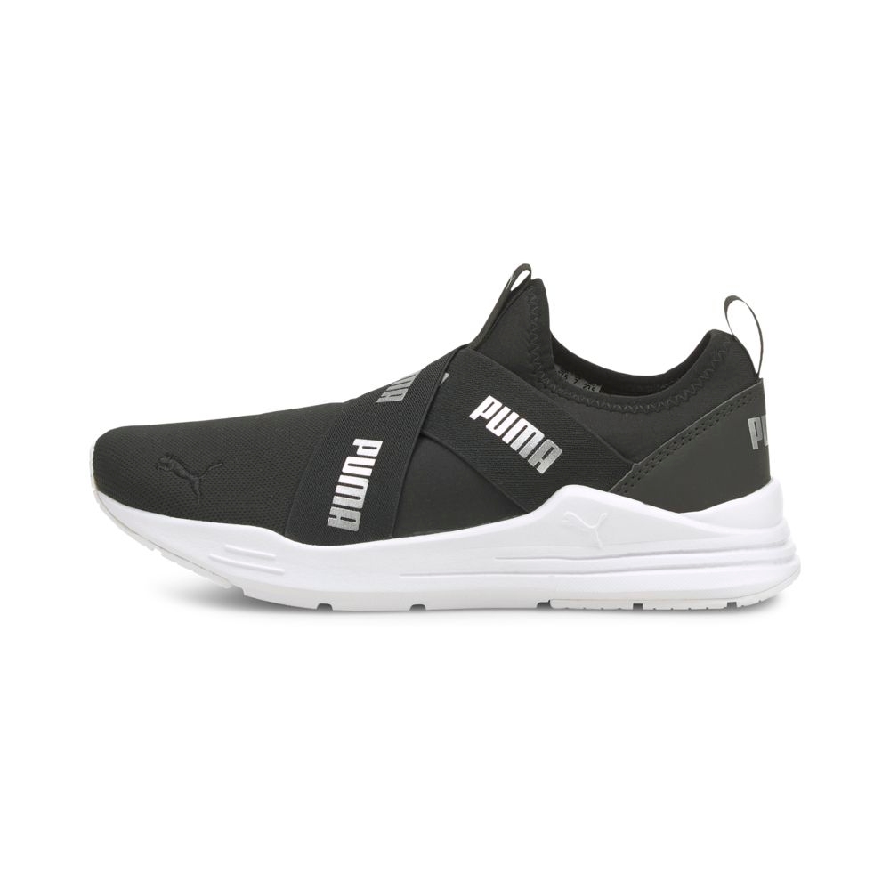 PUMA Wired Run Slipon Wmns 交叉 懶人鞋 女休閒鞋-黑-38229901