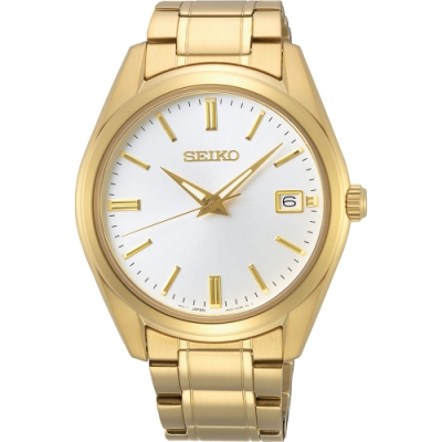 SEIKO 精工 CS 時尚石英手錶 迎春好禮-金/39mm (SUR314P1)_SK045