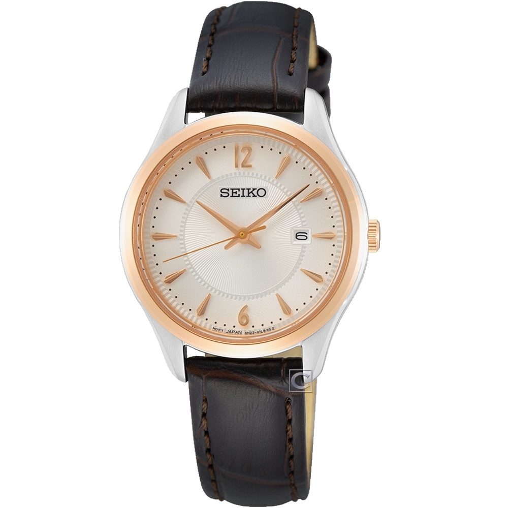 SEIKO 精工 經典優雅時尚女錶(6N22-00N0H)SUR428P1