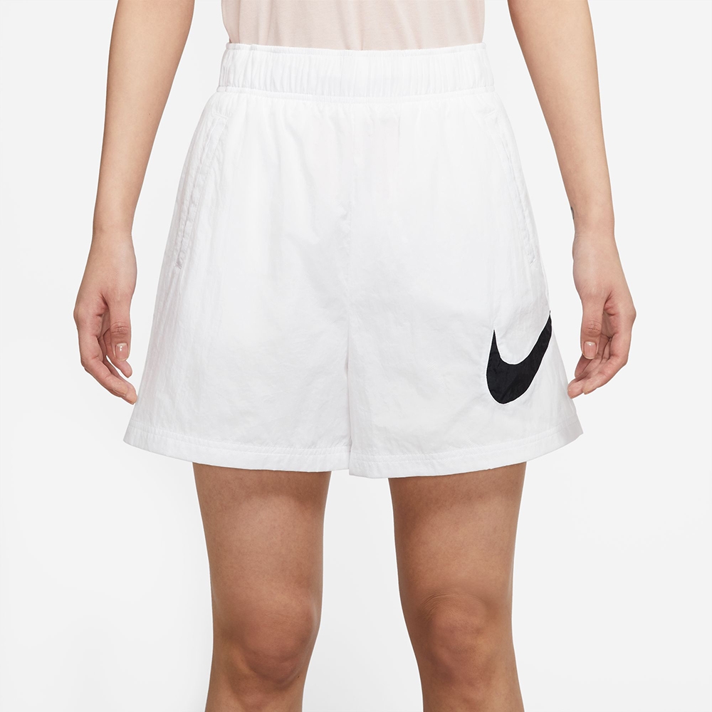 NIKE 短褲 女款 運動褲 ASWNSW ESSNTL WVN HR SHORT HBR 白 DM6740-100