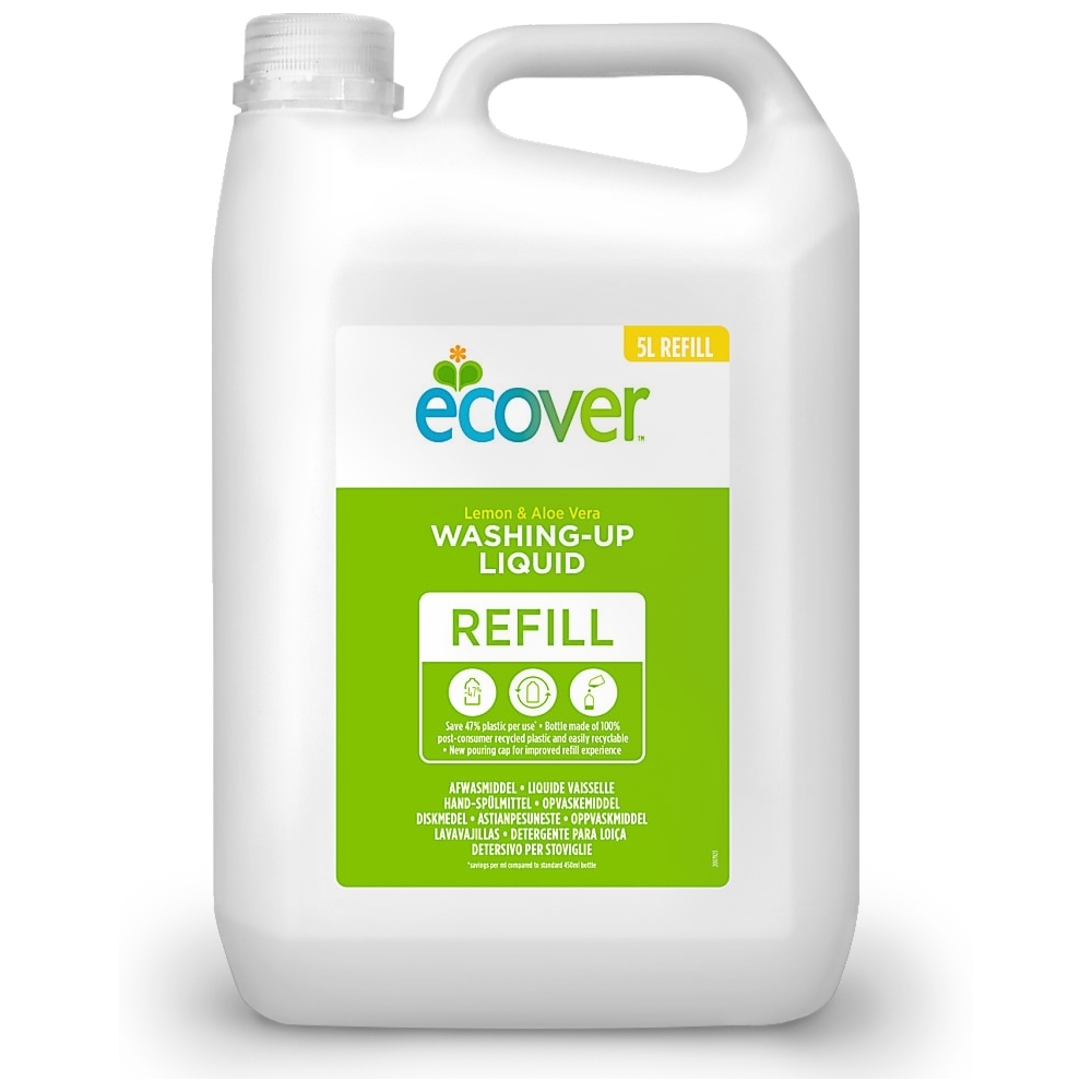 ECOVER宜珂親膚洗碗精-萊姆蘆薈5000ml 高效能活性 環保 溫和親膚 溫和低敏 高效速淨