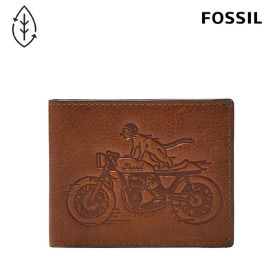 FOSSIL Bronson 真皮證件格皮夾-咖啡色 ML4562210 (禮盒組附鐵盒)