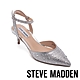 STEVE MADDEN-KITTIE 水鑽尖頭中跟涼鞋-銀色 product thumbnail 1