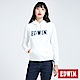 EDWIN 牛仔紋LOGO 厚連帽T恤-女-白色 product thumbnail 1