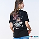 日本藍 BLUE WAY –金標踏浪百花鹿女款短TEE(黑) product thumbnail 1