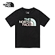 【The North Face 官方旗艦】北面兒童黑色純棉多彩品牌LOGO短袖T恤｜88MEJK3 product thumbnail 1