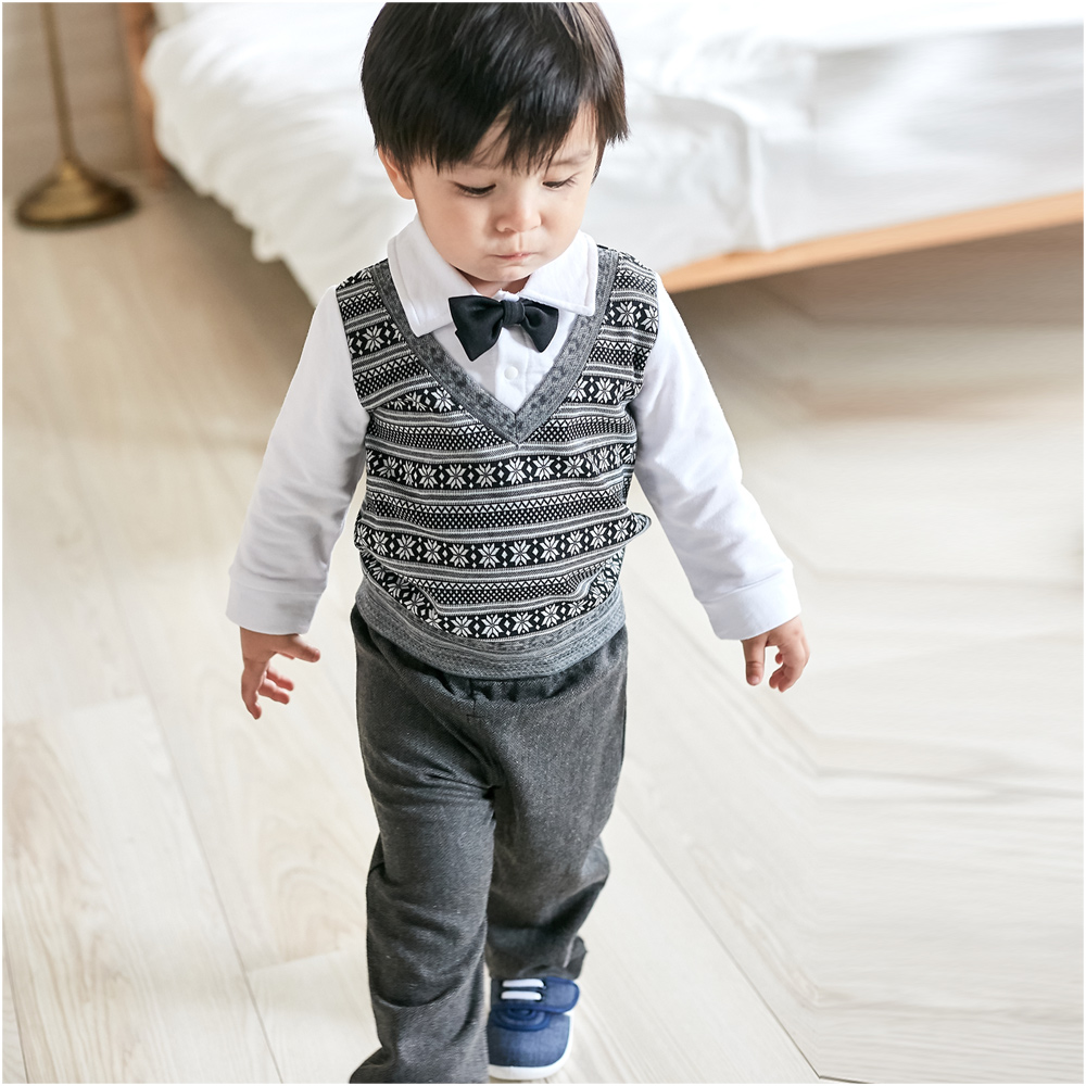 baby童衣 紳士造型假兩件背心上衣搭長褲 套裝 82053 product image 1