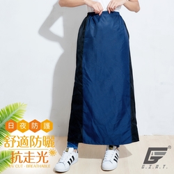 GIAT台灣製透氣防曬機車裙-B款點點拼接/藍點