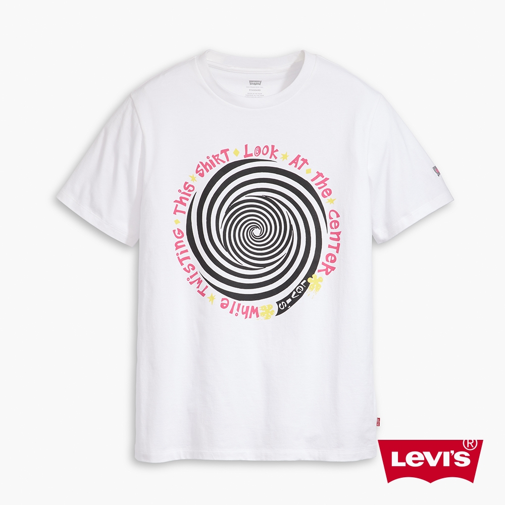 Levis 男款 合身版短袖T恤 / 螺旋Logo 白