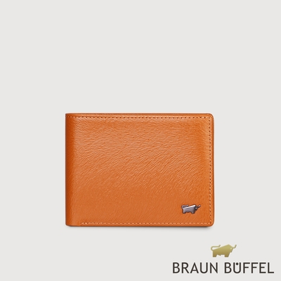 【BRAUN BUFFEL 德國小金牛】台灣總代理 防盜-2 6卡男夾(網路限定)-杏仁巧克力色/BF539-312-SAL