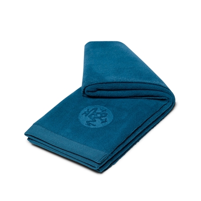 【Manduka】eQua Hot Hand Towel 加厚瑜珈手巾 - Aquamarine (濕止滑)