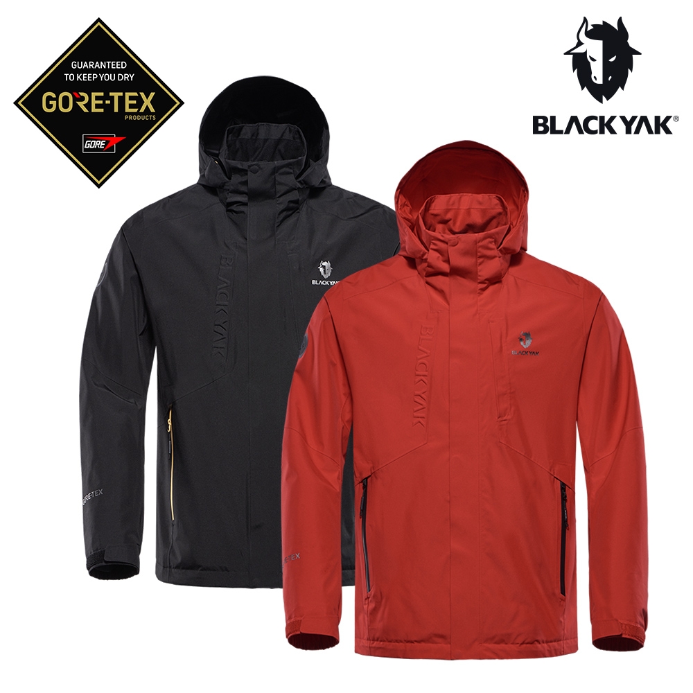 BLACKYAK 男HAISHEN GTX防水外套(黑色/紅色)GoreTex 休閒登山防水外套 