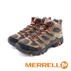 MERRELL(男)MOAB 3 MID GORE-TEX防水登山中筒鞋 男鞋-綠橘