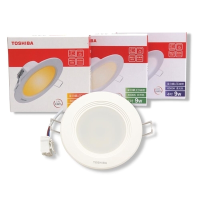 【TOSHIBA 東芝】LED 星日耀崁燈嵌燈9W 9.5公分LED崁燈6入組