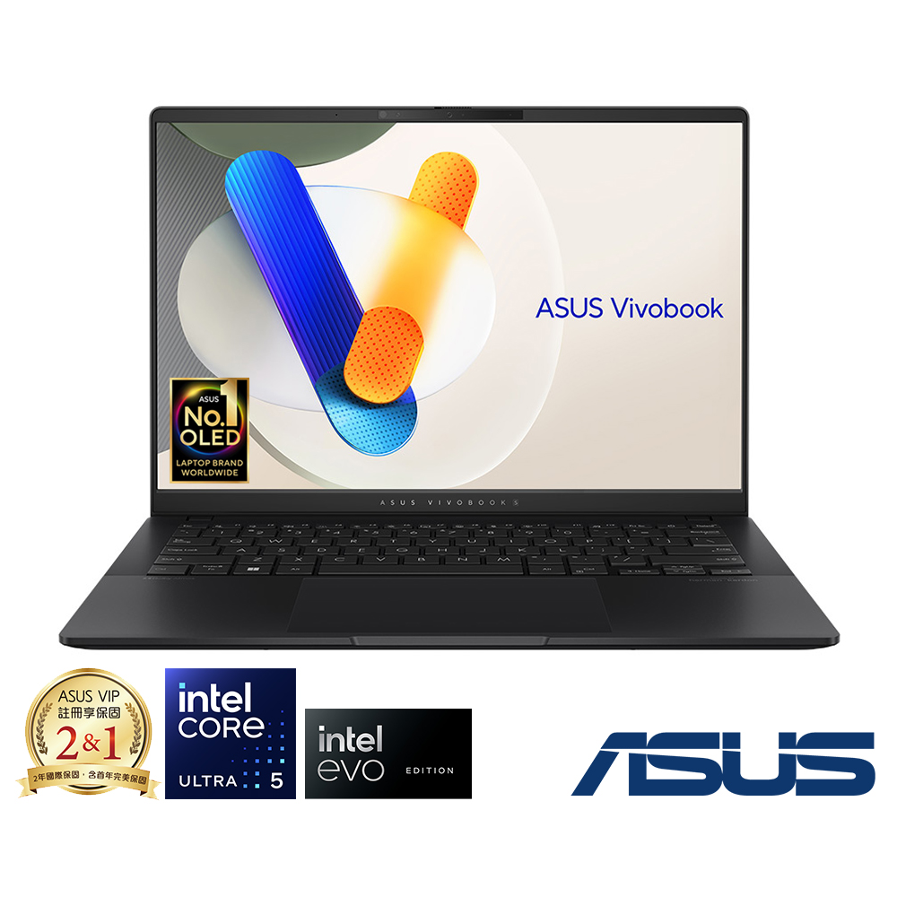 ASUS S5406MA 14吋筆電 (Ultra 5-125H/16G/512G/EVO認證/Vivobook S 14 OLED/極致黑)