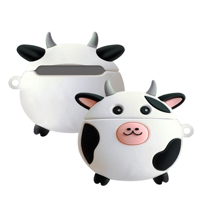 AirPodsPro 圓圓乳牛造型藍牙耳機保護殼