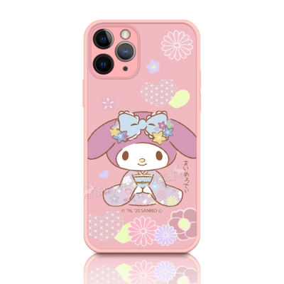 正版授權 My Melody 美樂蒂 iPhone 11 Pro 5.8吋 粉嫩防滑保護殼(櫻花祭典)