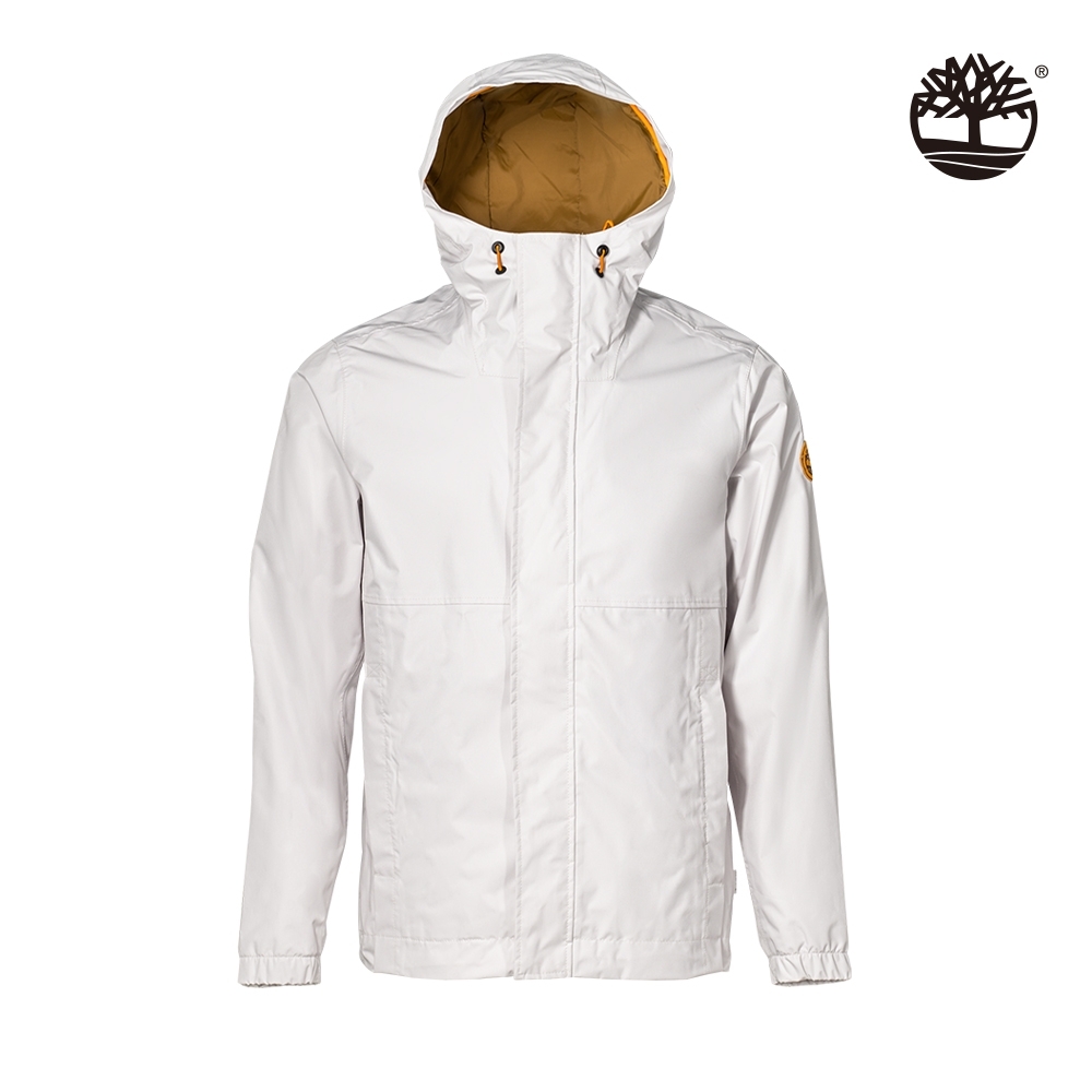 Timberland 男款白沙色戶外經典可收納連帽外套|A2EYF
