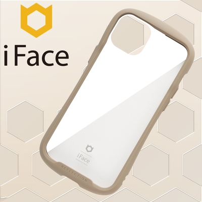 日本 iFace iPhone 14 Plus Reflection 抗衝擊強化玻璃保護殼 - 莫蘭迪棕色