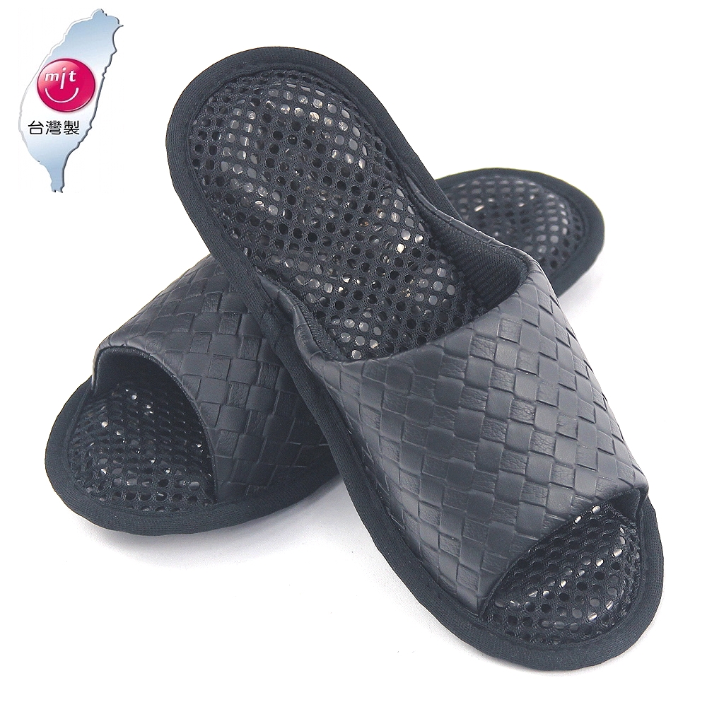 AC Rabbit 編織紋室內用低均壓硬底氣墊鞋-黑色