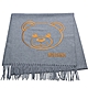 MOSCHINO 義大利製大品牌TOY小熊LOGO 100%羊毛圍巾(灰色系) product thumbnail 1