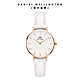 Daniel Wellington DW 手錶 Petite Bondi 28mm純真白真皮皮革錶-白錶盤-玫瑰金框 DW00100249 product thumbnail 1