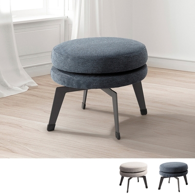 Boden-莫奇灰色旋轉圓形小椅凳/矮凳/小椅子/穿鞋椅(兩色可選)-40x40x38cm