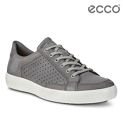 ECCO SOFT 7 MEN'S 經典輕巧休閒鞋-灰