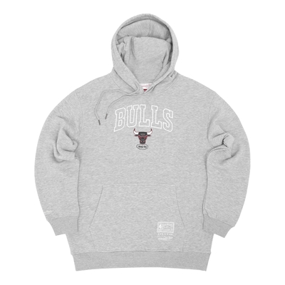 Mitchell Ness 長袖 NBA 男款 灰 Chicago 芝加哥 公牛 連帽 帽T MNHO008CB