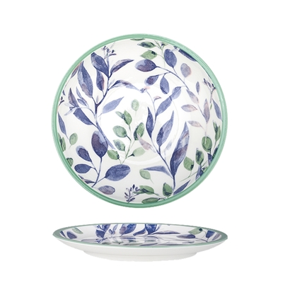 典雅莊園陶瓷系列-8吋圓盤-綠花